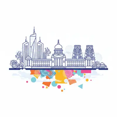 Tales of Bangalore - Cityscape with Vidhana Soudha and Modern Skyline